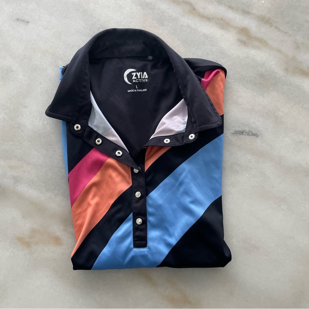 Zyia Colorful golf polo size L